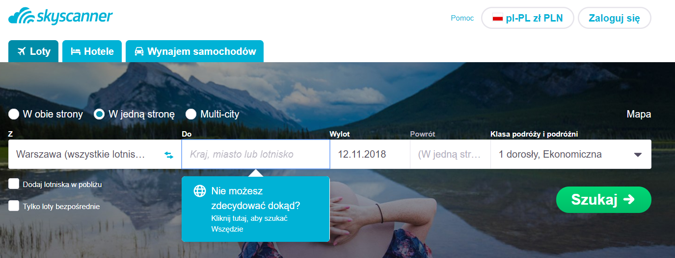 Skyscanner | Jak kupować tanie bilety lotnicze
